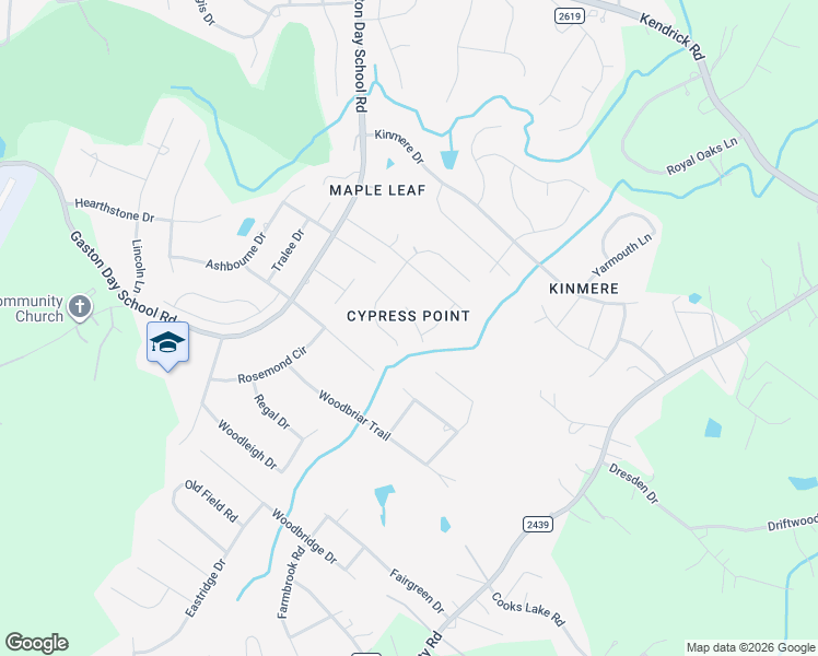 map of restaurants, bars, coffee shops, grocery stores, and more near 2737 Firethorn Court in Gastonia