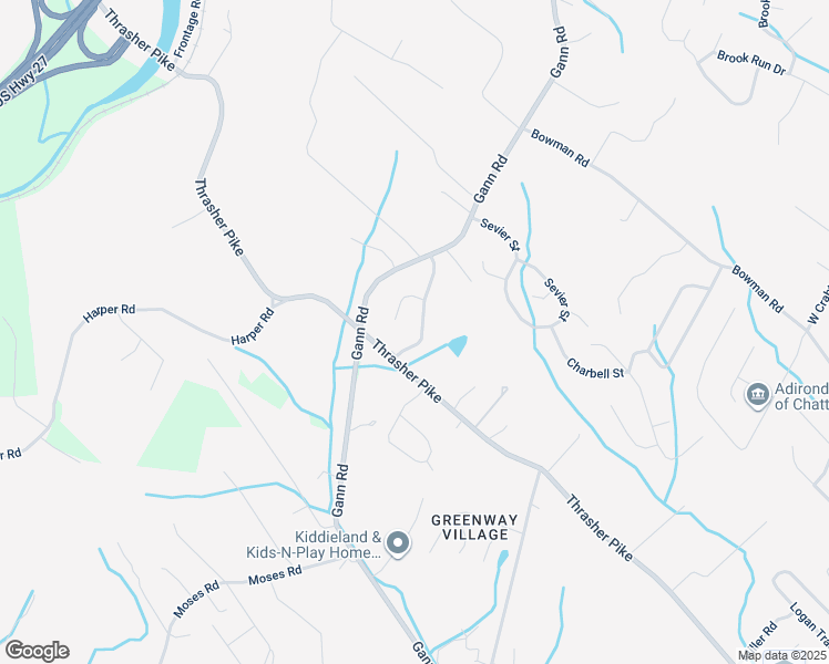 map of restaurants, bars, coffee shops, grocery stores, and more near 8111 Thornewood Drive in Middle Valley