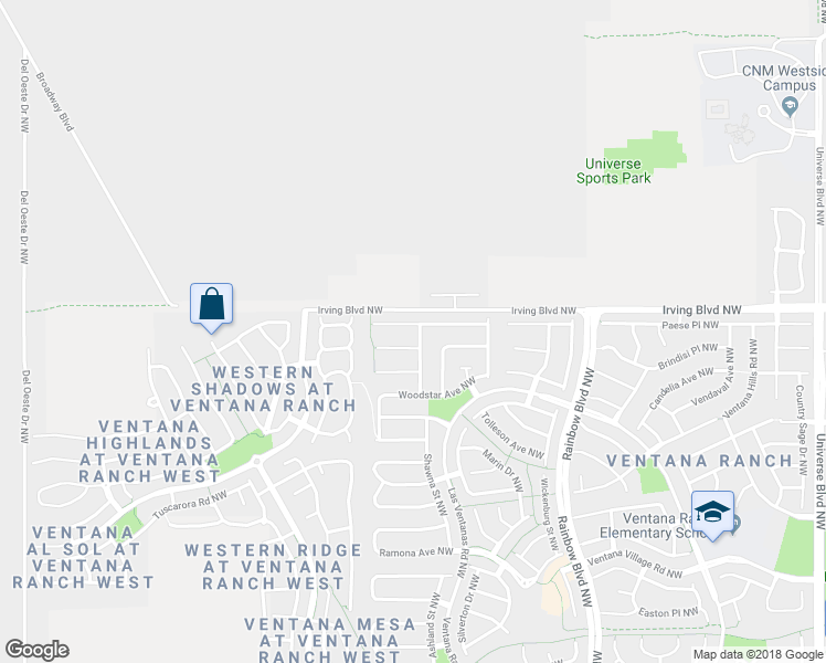 map of restaurants, bars, coffee shops, grocery stores, and more near 7604 Snowy Egret Court Northwest in Albuquerque