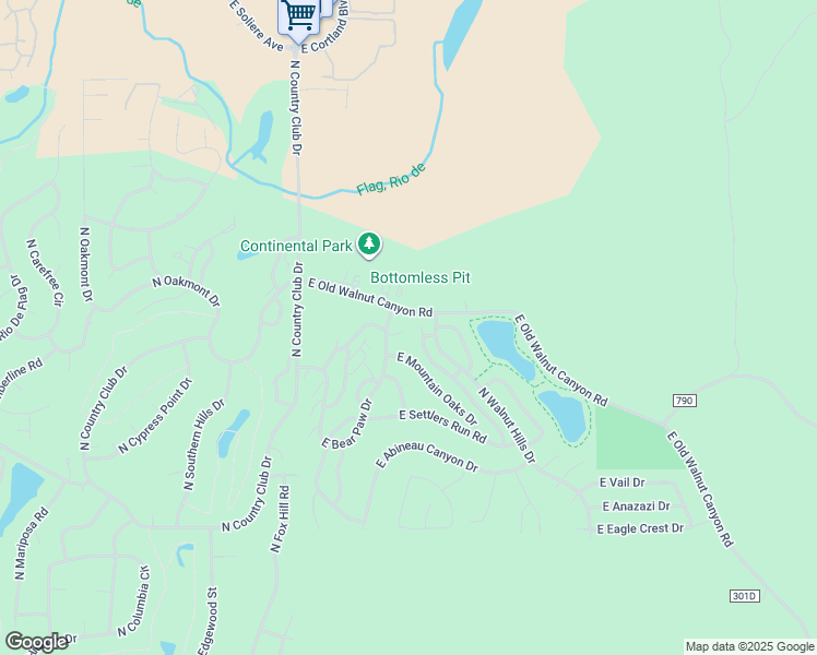 map of restaurants, bars, coffee shops, grocery stores, and more near 5974 East Mountain Oaks Drive in Flagstaff