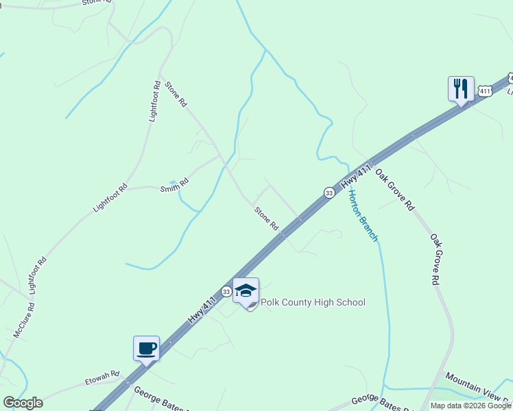 map of restaurants, bars, coffee shops, grocery stores, and more near 736-800 Stone Road in Benton