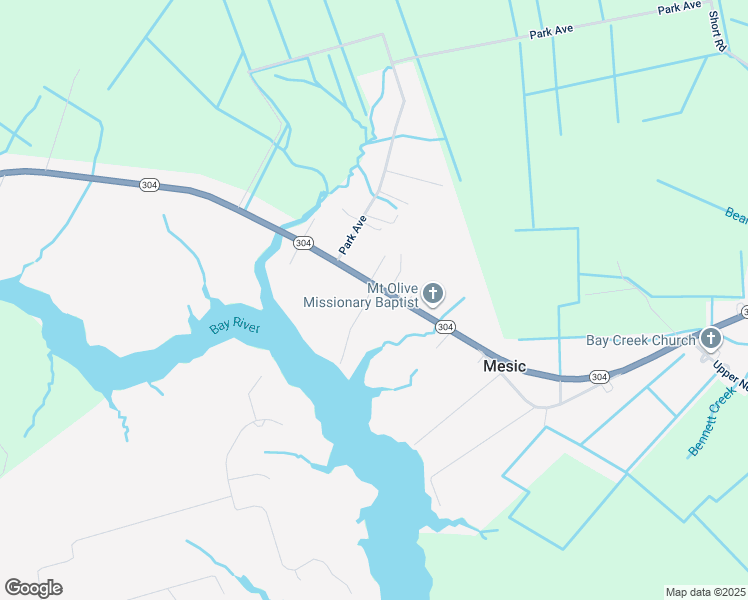 map of restaurants, bars, coffee shops, grocery stores, and more near 27 Water Lane in Mesic