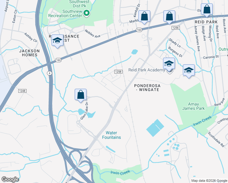 map of restaurants, bars, coffee shops, grocery stores, and more near in Charlotte