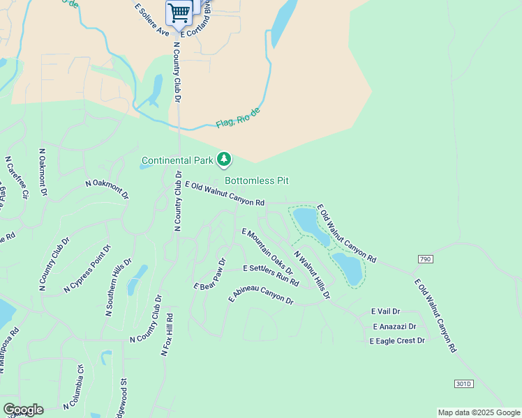 map of restaurants, bars, coffee shops, grocery stores, and more near 5900 East Old Walnut Canyon Road in Flagstaff