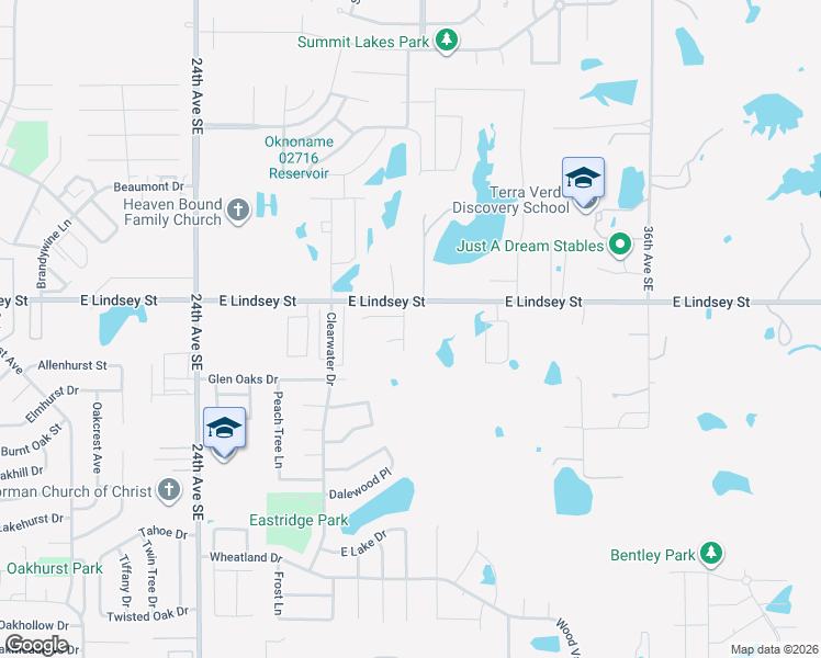 map of restaurants, bars, coffee shops, grocery stores, and more near 2926-2986 E Lindsey St in Norman