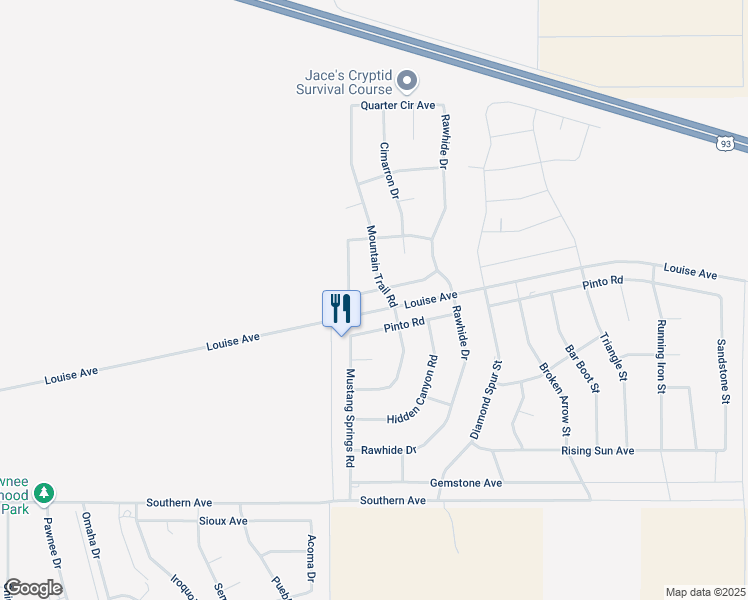 map of restaurants, bars, coffee shops, grocery stores, and more near 4049 Buckskin Ave in Kingman