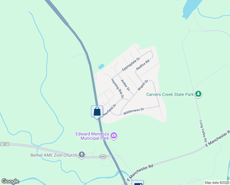 map of restaurants, bars, coffee shops, grocery stores, and more near 128 Maranatha Circle in Spring Lake