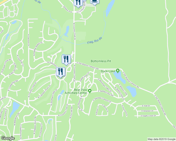 map of restaurants, bars, coffee shops, grocery stores, and more near 562 East Old Walnut Canyon Road in Flagstaff