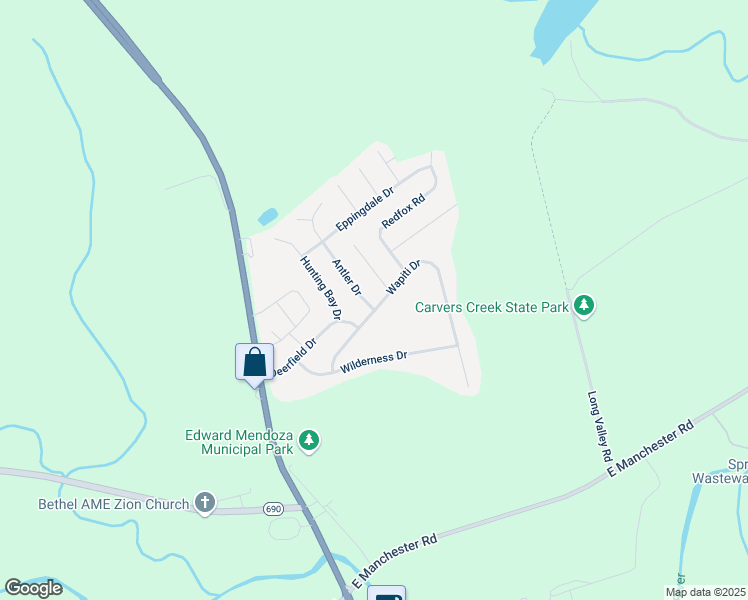 map of restaurants, bars, coffee shops, grocery stores, and more near 205 Wapiti Drive in Spring Lake