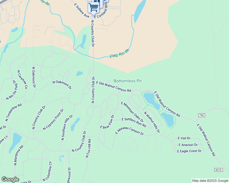 map of restaurants, bars, coffee shops, grocery stores, and more near 5819-5899 East Old Walnut Canyon Road in Flagstaff