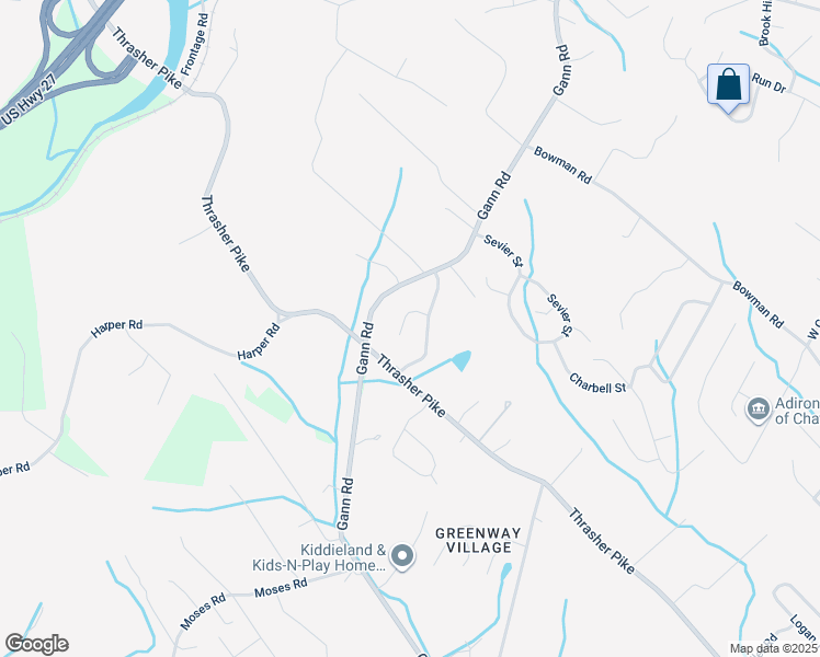 map of restaurants, bars, coffee shops, grocery stores, and more near 1306 Rockdale Lane in Middle Valley