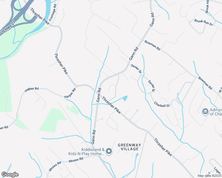 map of restaurants, bars, coffee shops, grocery stores, and more near 1306 Rockdale Lane in Middle Valley