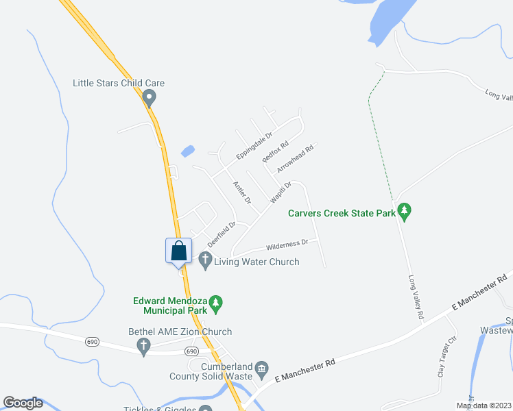 map of restaurants, bars, coffee shops, grocery stores, and more near 3302 Antler Drive in Spring Lake