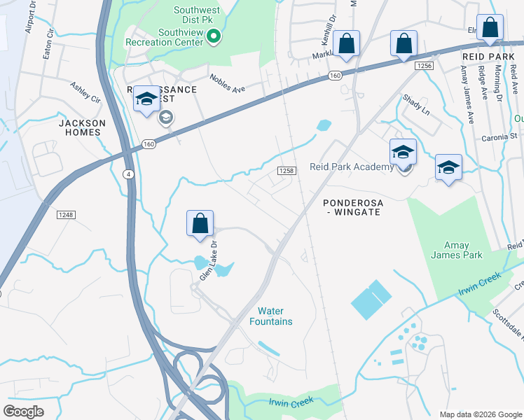 map of restaurants, bars, coffee shops, grocery stores, and more near in Charlotte