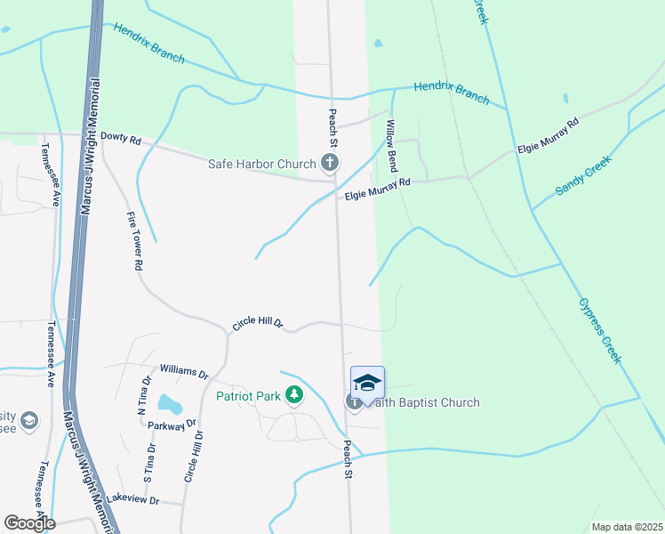 map of restaurants, bars, coffee shops, grocery stores, and more near 1416 Peach St in Selmer