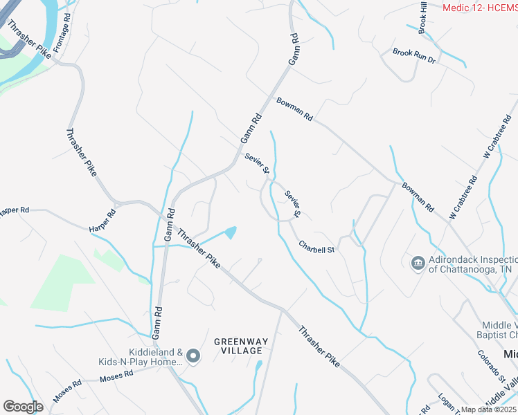 map of restaurants, bars, coffee shops, grocery stores, and more near 433 Sevier Street in Middle Valley