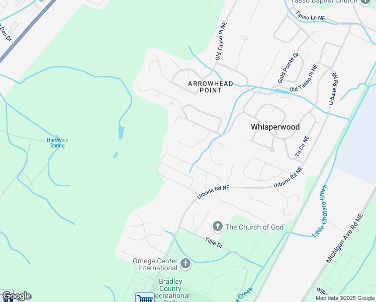 map of restaurants, bars, coffee shops, grocery stores, and more near 182 West Meadows Lane Northeast in Cleveland