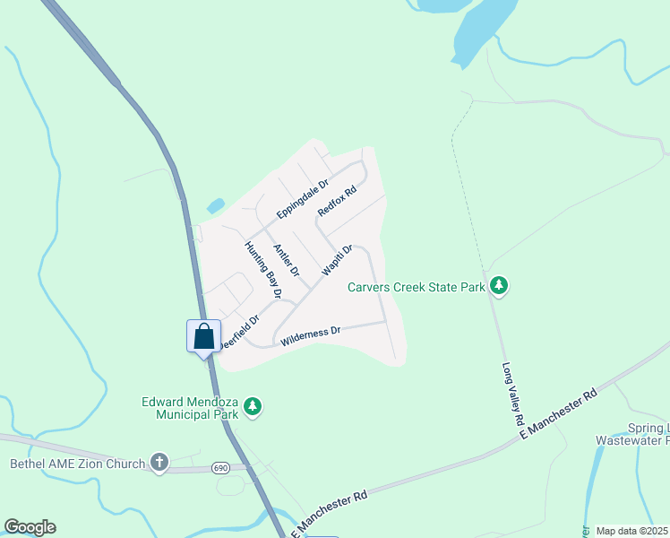 map of restaurants, bars, coffee shops, grocery stores, and more near 302 Wapiti Drive in Spring Lake