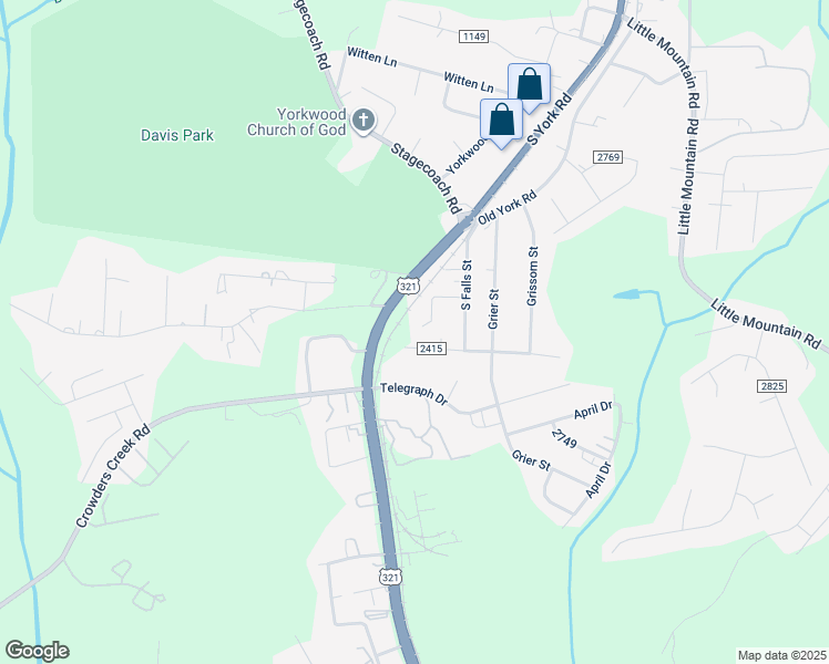 map of restaurants, bars, coffee shops, grocery stores, and more near 4329 Tew Street in Gastonia