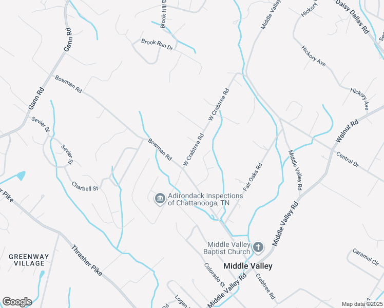 map of restaurants, bars, coffee shops, grocery stores, and more near 8424 Bowman Road in Middle Valley