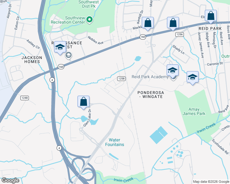 map of restaurants, bars, coffee shops, grocery stores, and more near in Charlotte