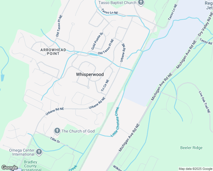 map of restaurants, bars, coffee shops, grocery stores, and more near 920 Tri Circle Northeast in Cleveland