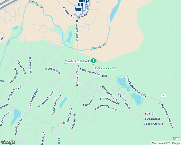 map of restaurants, bars, coffee shops, grocery stores, and more near 562 East Old Walnut Canyon Road in Flagstaff