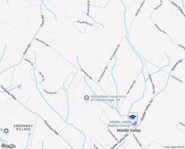 map of restaurants, bars, coffee shops, grocery stores, and more near 1483 Bowman Road in Soddy-Daisy
