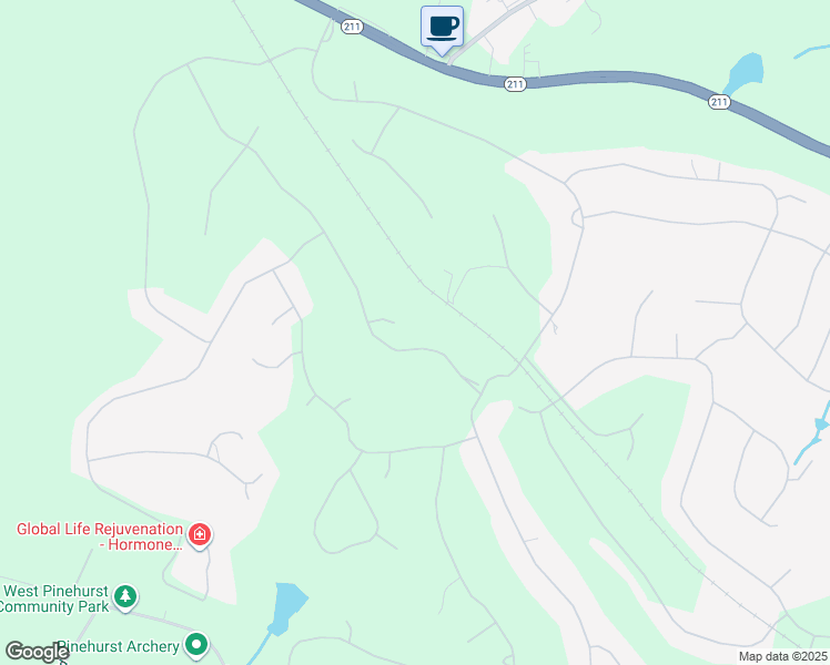 map of restaurants, bars, coffee shops, grocery stores, and more near 20 Greyabbey Drive in Pinehurst