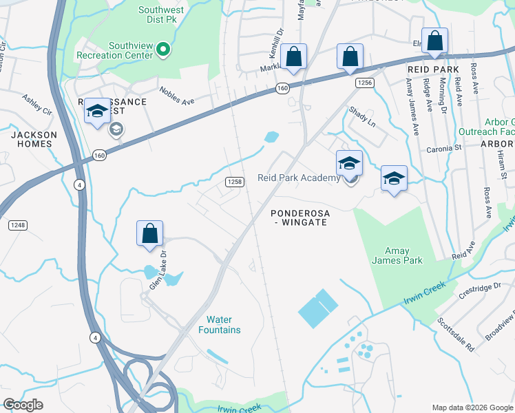 map of restaurants, bars, coffee shops, grocery stores, and more near 2300 Ellen Avenue in Charlotte