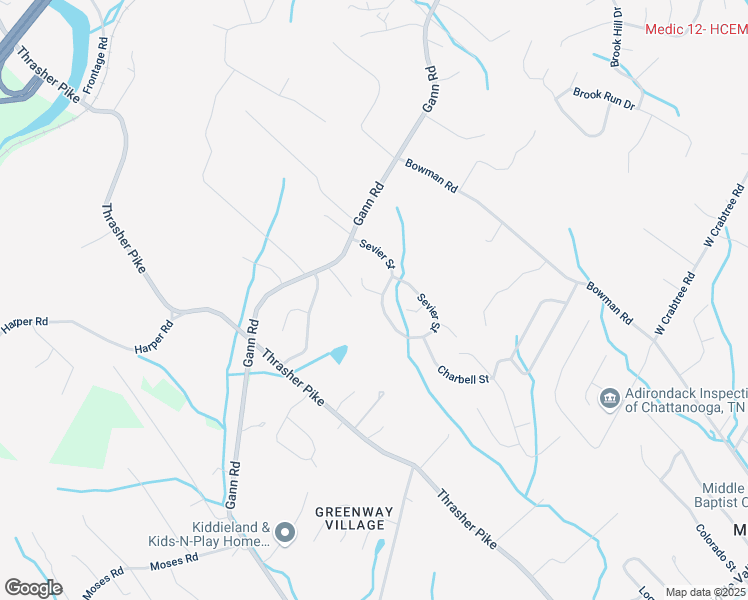 map of restaurants, bars, coffee shops, grocery stores, and more near 428 Sevier Street in Middle Valley