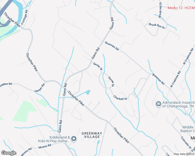 map of restaurants, bars, coffee shops, grocery stores, and more near 428 Sevier Street in Middle Valley