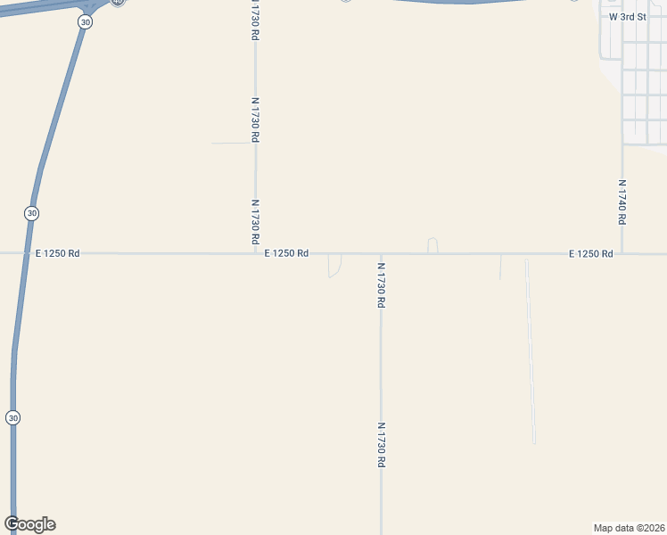 map of restaurants, bars, coffee shops, grocery stores, and more near 17320 East 1250 Road in Erick