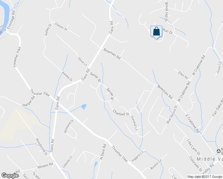 map of restaurants, bars, coffee shops, grocery stores, and more near 462 Sevier Street in Hixson