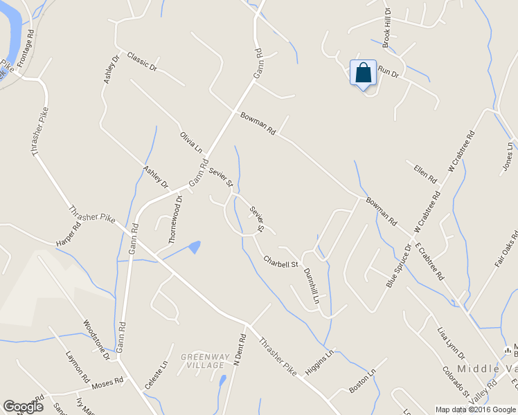 map of restaurants, bars, coffee shops, grocery stores, and more near 462 Sevier Street in Hixson