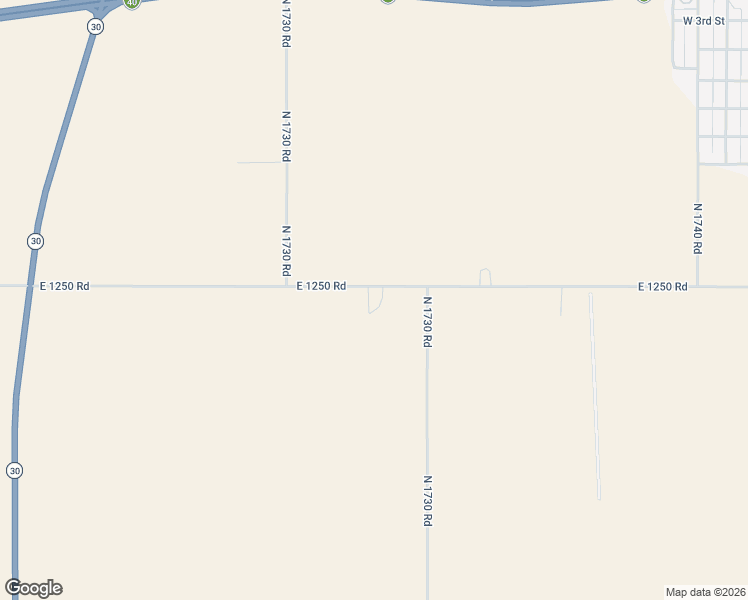 map of restaurants, bars, coffee shops, grocery stores, and more near 17320 East 1250 Road in Erick