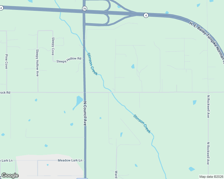 map of restaurants, bars, coffee shops, grocery stores, and more near 935 Northeast 70th Street in Blanchard
