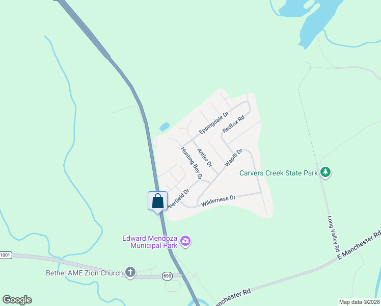 map of restaurants, bars, coffee shops, grocery stores, and more near 3326 Hunting Bay Drive in Spring Lake