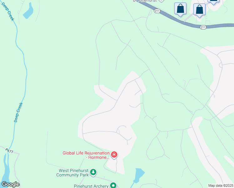 map of restaurants, bars, coffee shops, grocery stores, and more near 28 Abbottsford Drive in Pinehurst