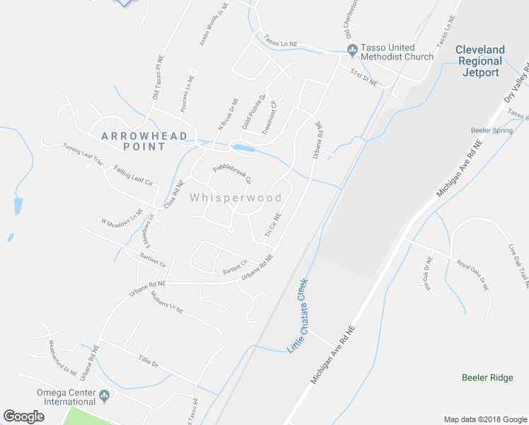map of restaurants, bars, coffee shops, grocery stores, and more near 910 Whisperwood Trail in Cleveland