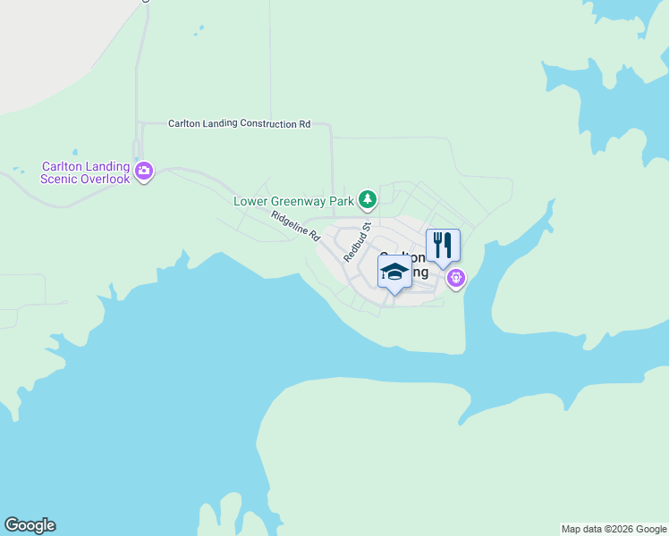 map of restaurants, bars, coffee shops, grocery stores, and more near 76 Ridgeline Road in Eufaula