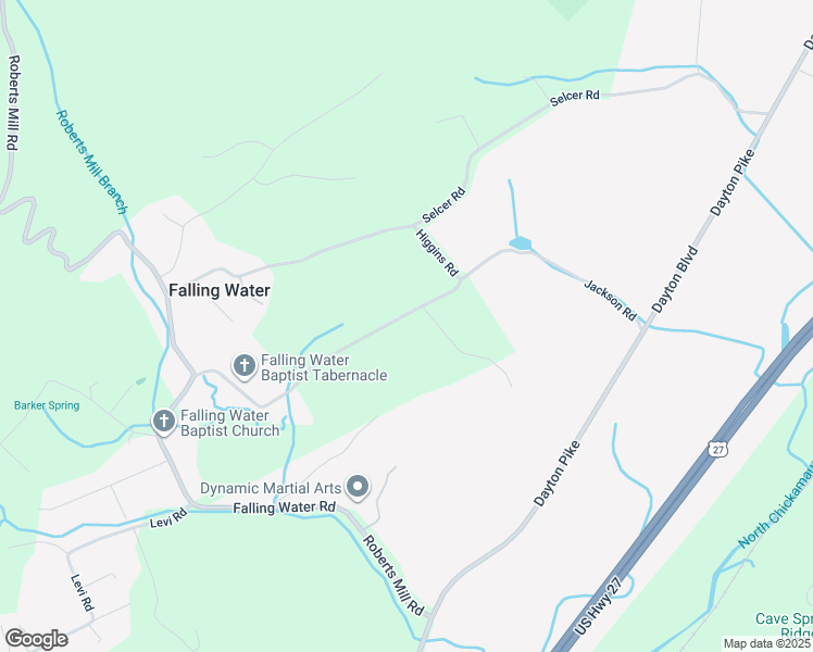 map of restaurants, bars, coffee shops, grocery stores, and more near 360 Jackson Road in Falling Water