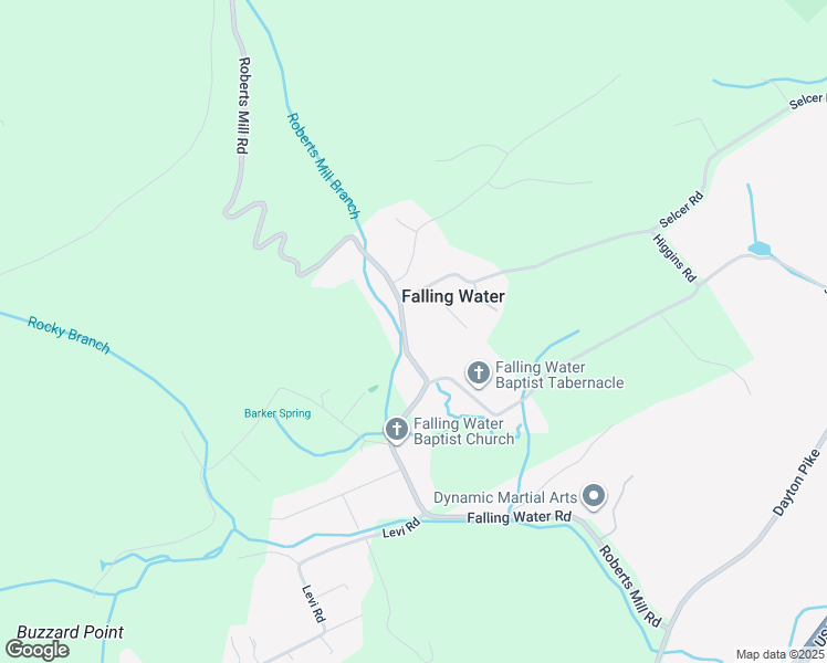 map of restaurants, bars, coffee shops, grocery stores, and more near 719 Roberts Mill Road in Falling Water
