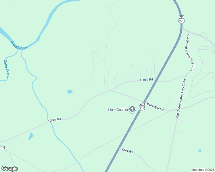 map of restaurants, bars, coffee shops, grocery stores, and more near 1803 Hines Road in Mooresboro