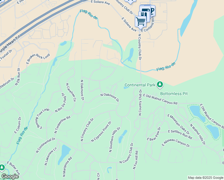 map of restaurants, bars, coffee shops, grocery stores, and more near 10 North Saddleback Way in Flagstaff
