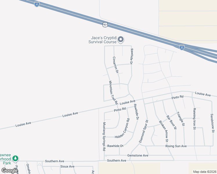 map of restaurants, bars, coffee shops, grocery stores, and more near 4032 Cross 4 Avenue in Kingman