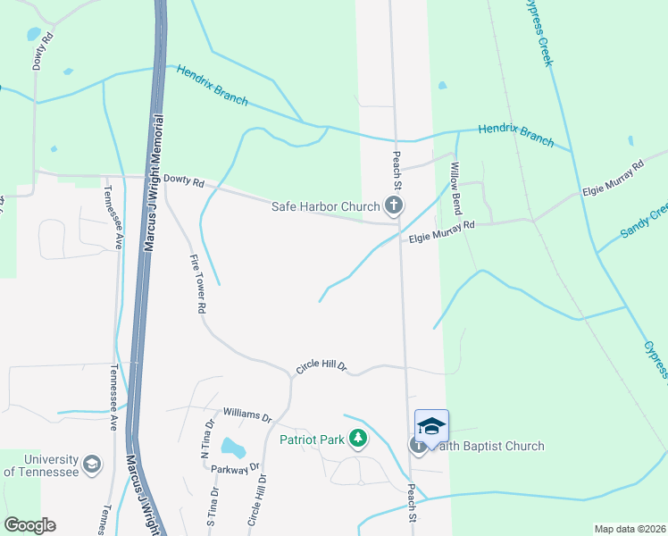 map of restaurants, bars, coffee shops, grocery stores, and more near 1502 Peach Street in Selmer