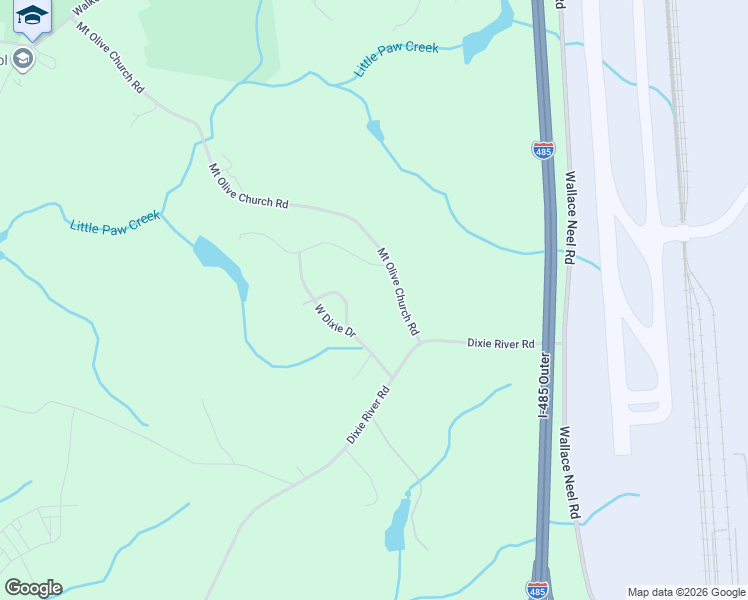 map of restaurants, bars, coffee shops, grocery stores, and more near 5538 Mount Olive Church Road in Charlotte