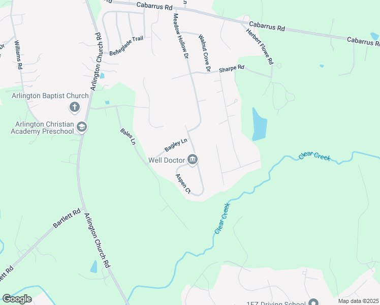 map of restaurants, bars, coffee shops, grocery stores, and more near 8222 Aspen Court in Charlotte