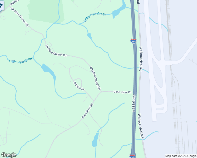map of restaurants, bars, coffee shops, grocery stores, and more near 5535 Mount Olive Church Road in Charlotte